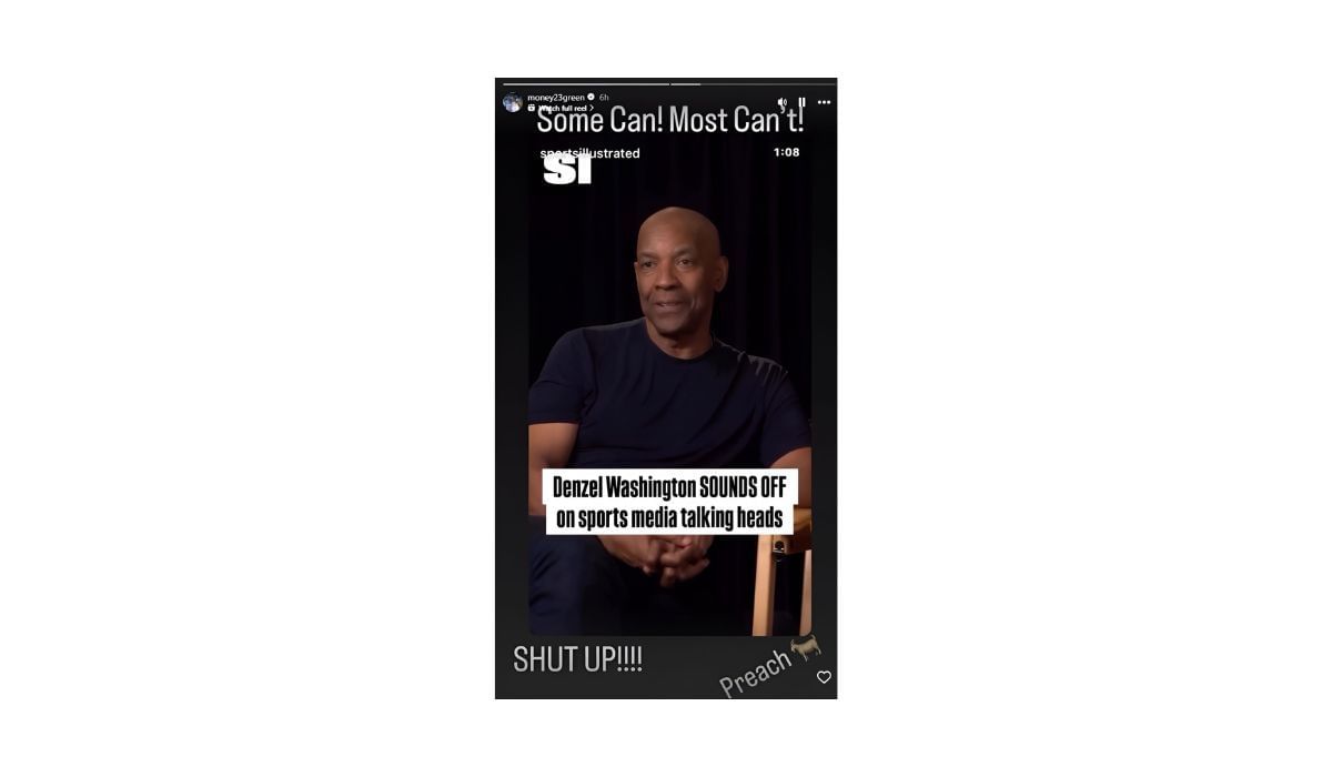 Draymond Green echoes Denzel Washington&#039;s statement on sports media (Source: Instagram/ Draymond Green)