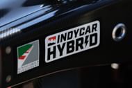 IndyCar hybrid logo on racecar during the Indy 500 Open test - Source: Getty