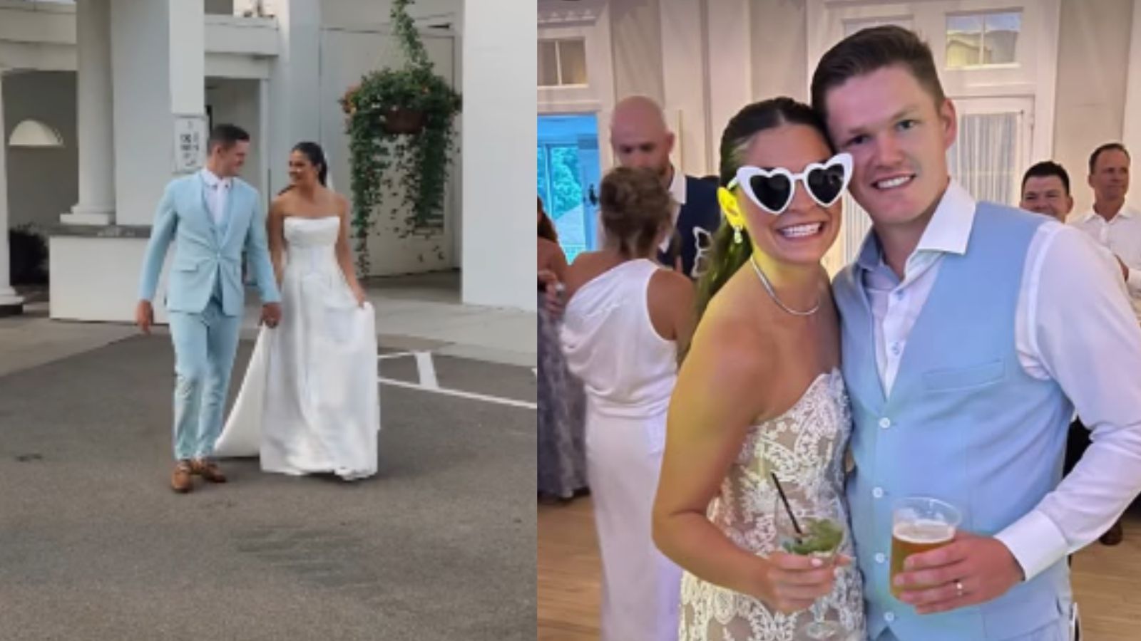 Mikey Anderson ties the knot with longtime partner Shannon Meany attended by the Kopitars and Foegeles