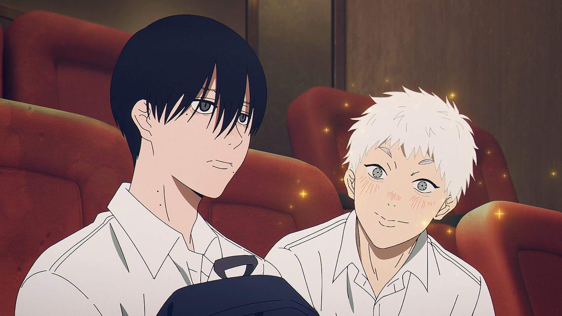 Yoshiki takes the impostor to watch a movie in The Summer Hikaru Died episode 7 (Image via CygamesPictures)