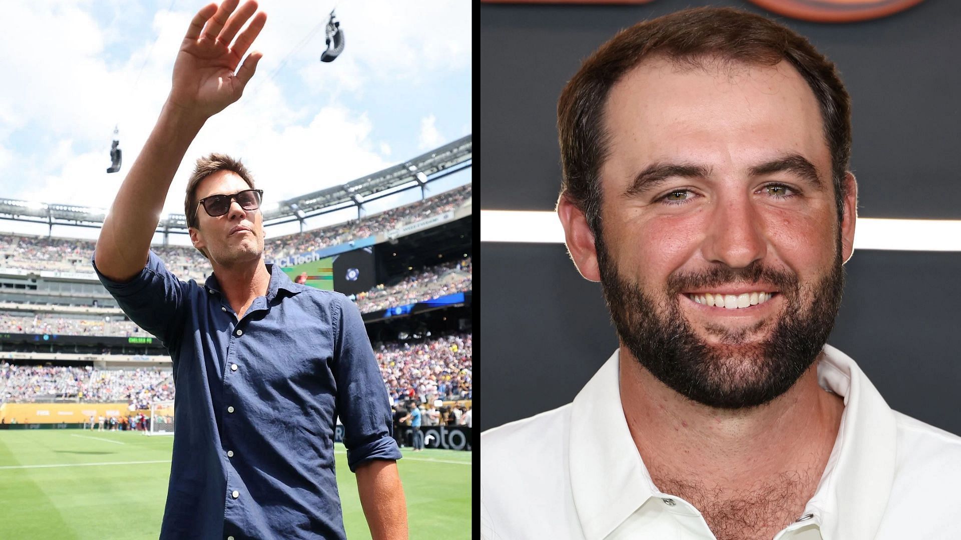 Tom Brady and Scottie Scheffler (Image via Getty)