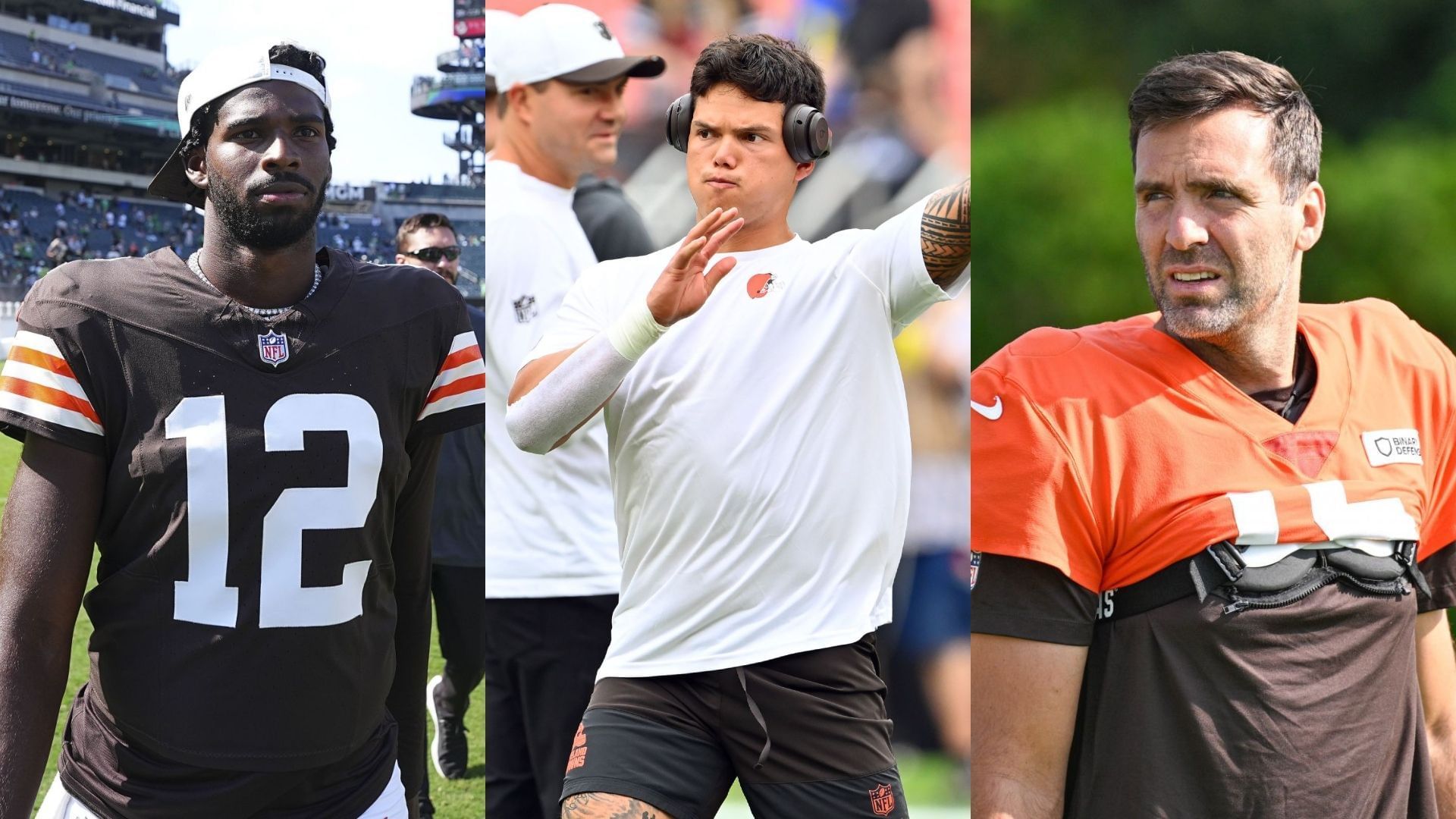 Dillon Gabriel has beaten Shedeur Sanders for the QB2 spot behind Joe Flacco - via Getty/CMS
