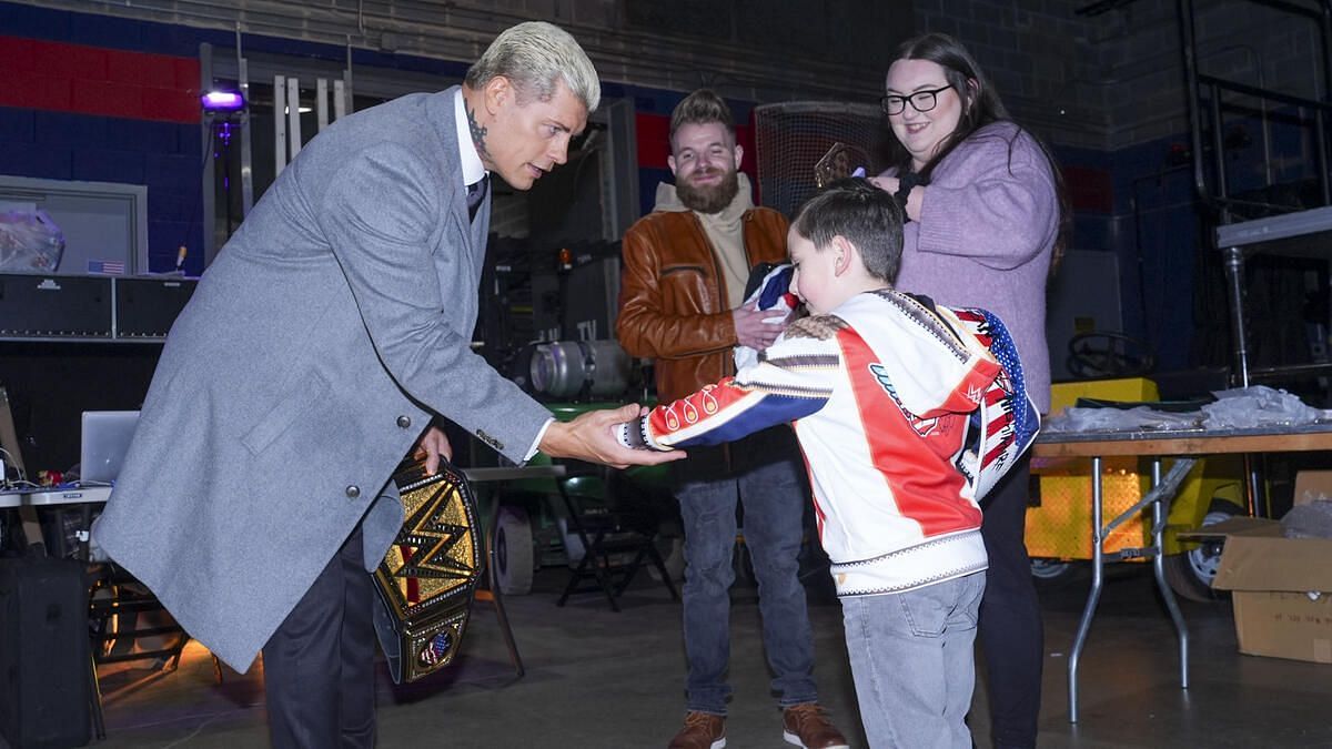 Cody Rhodes with a young fan (Image credits: wwe.com)
