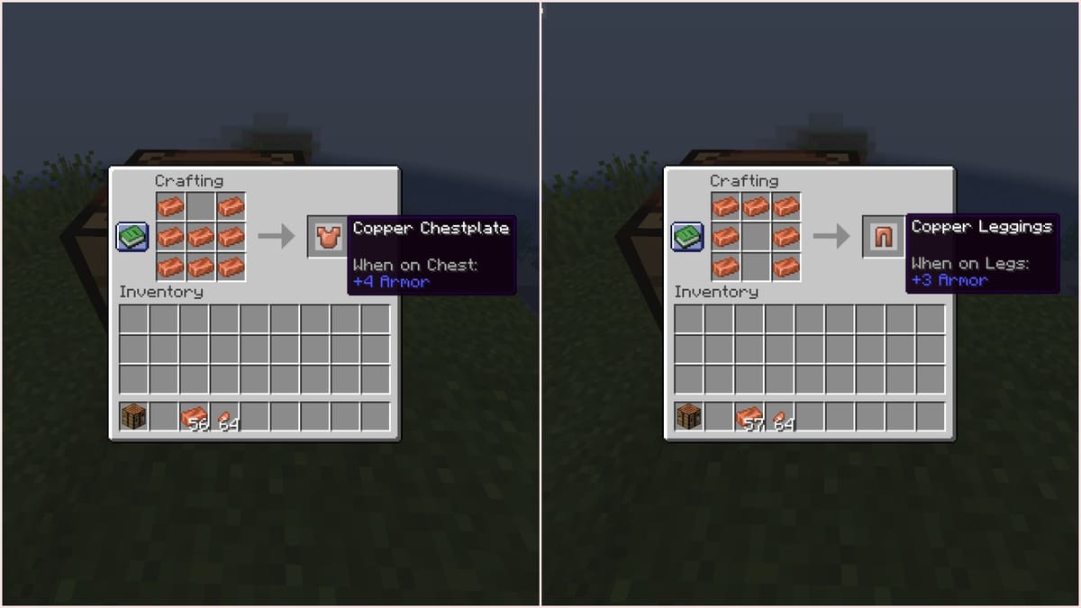 All new crafting recipes in the Minecraft copper expansion update