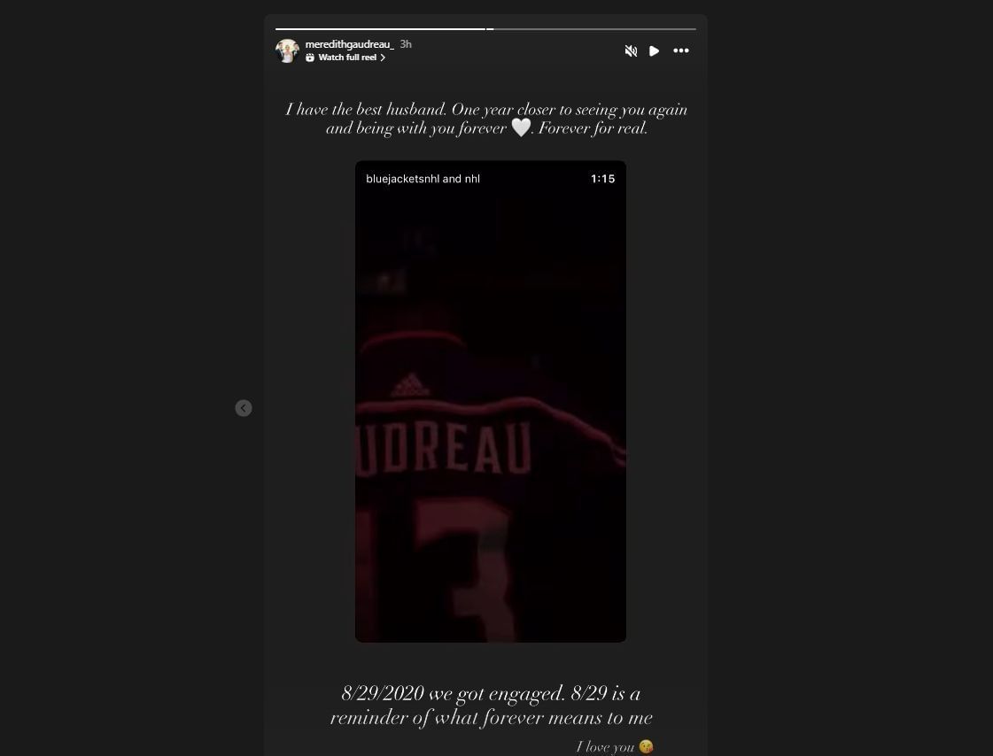 Meredith shared on IG @meredithgaudreau_