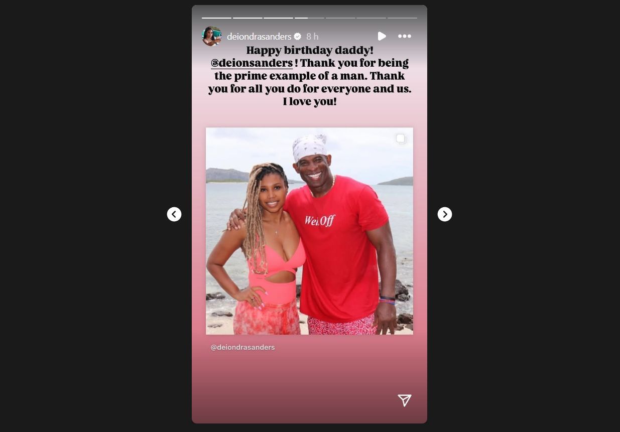 Deiondra Sanders&#039; Instagram story