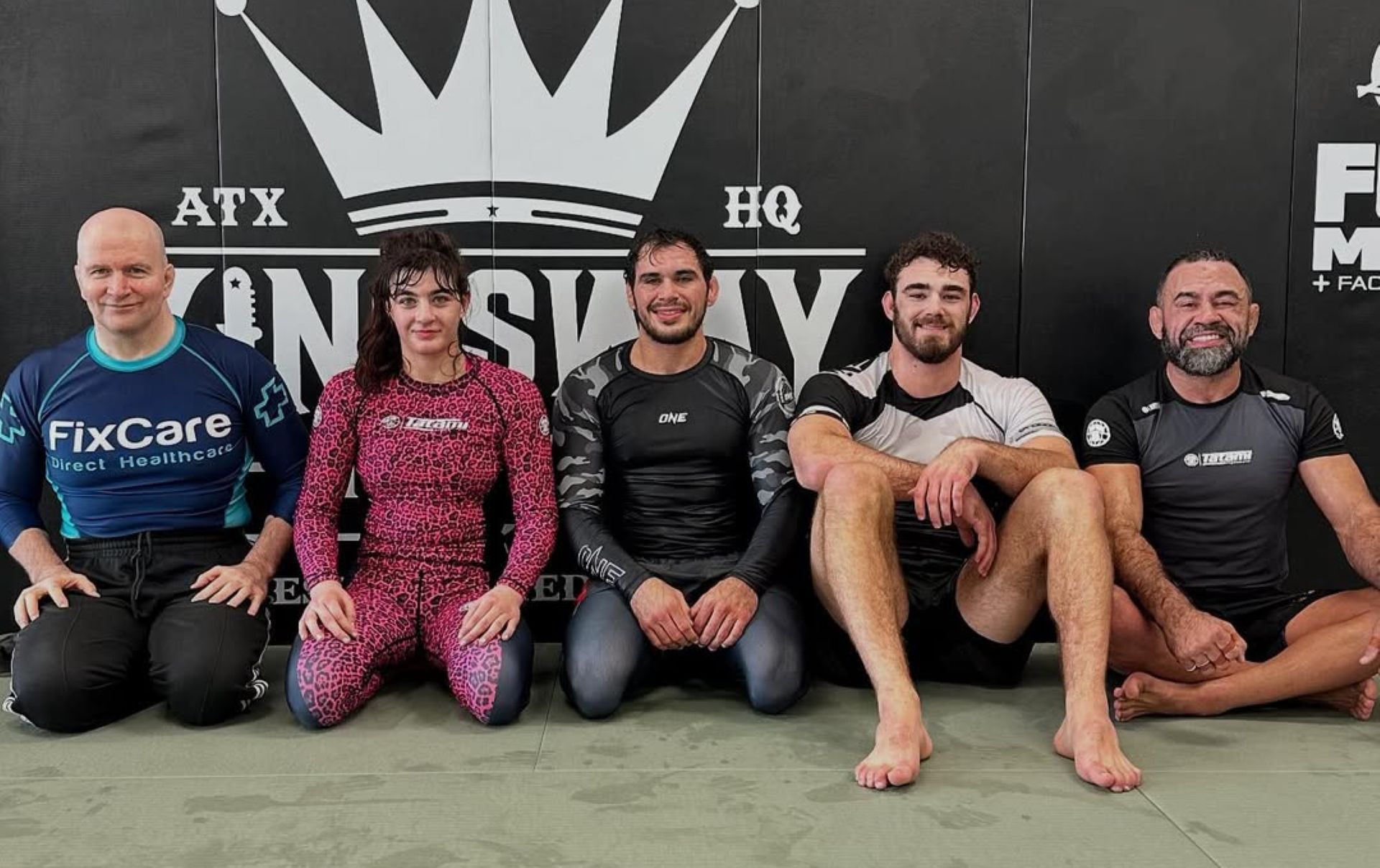 (Left to right) John Danaher, Helena Crevar, Giancarlo Bodini, Luke Griffith, Vagner Rocha [Image courtesy: @helenajiujitsugirl on Instagram]