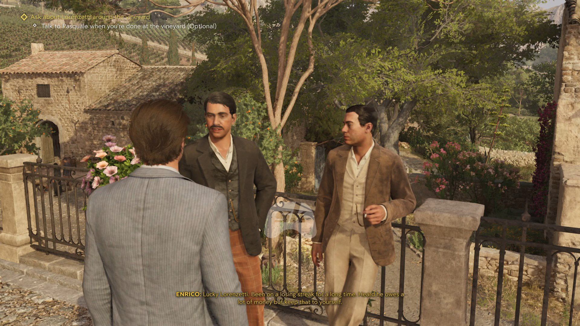 Talk to various people to learn about Lorenzetti (Image via Sportskeeda Gaming || 2K)