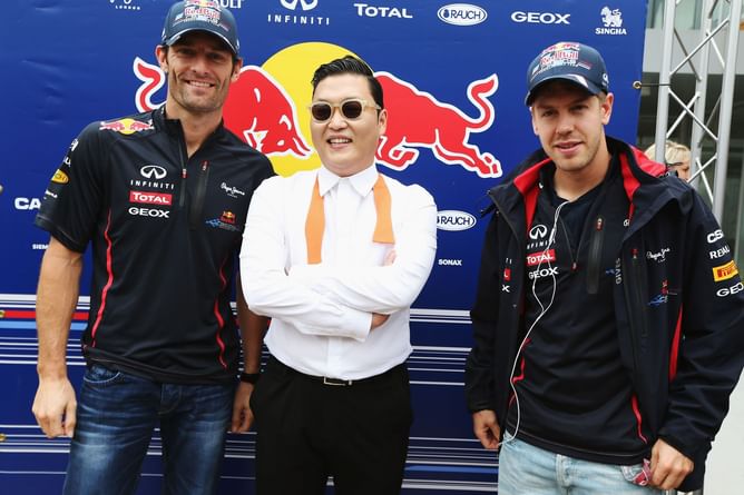 When Sebastian Vettel and Mark Webber embraced PSY's Gangnam Style during 2012 Korean GP