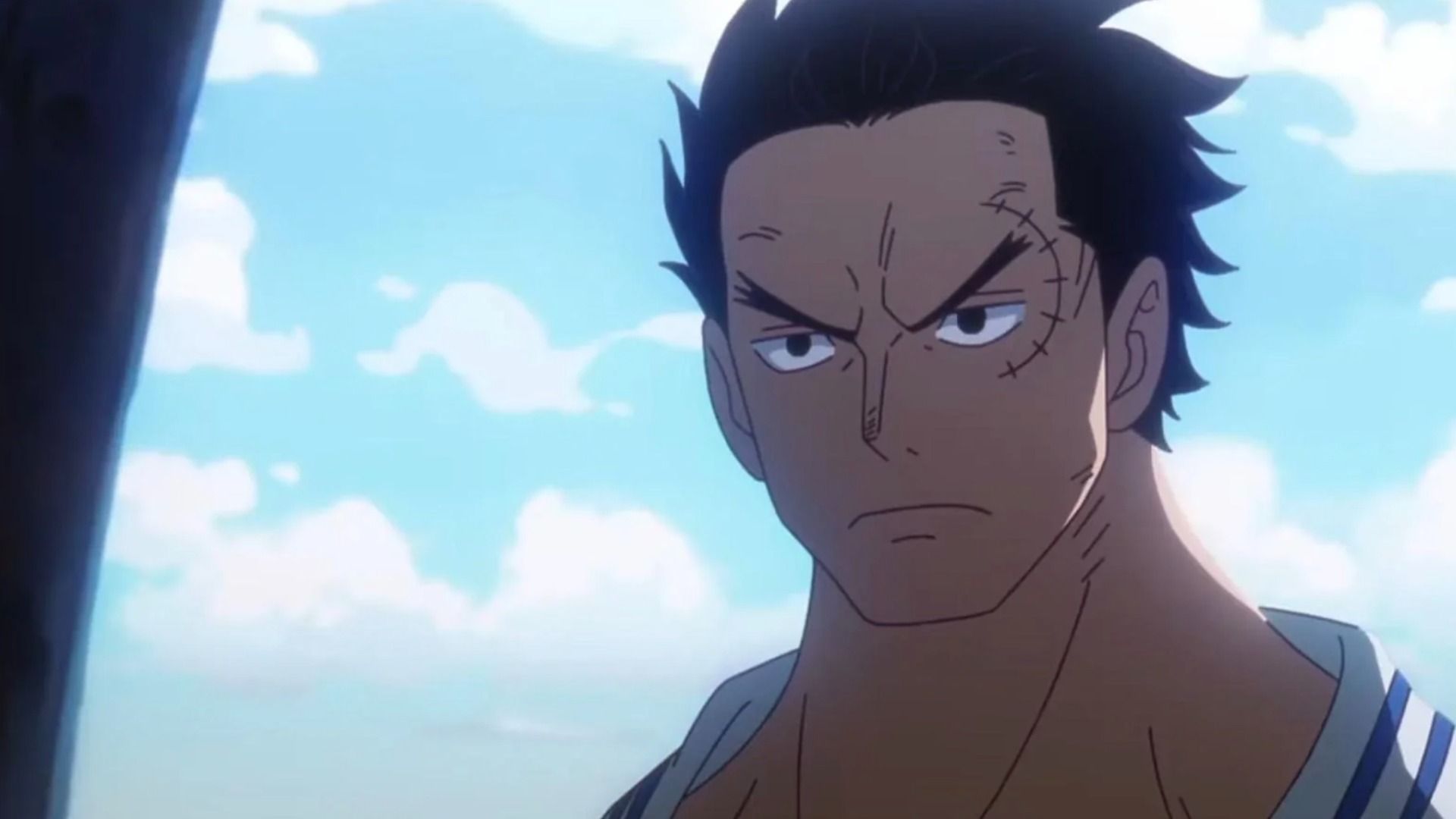 Garp as seen in the God Valley in One Piece (Image via Toei Animation)