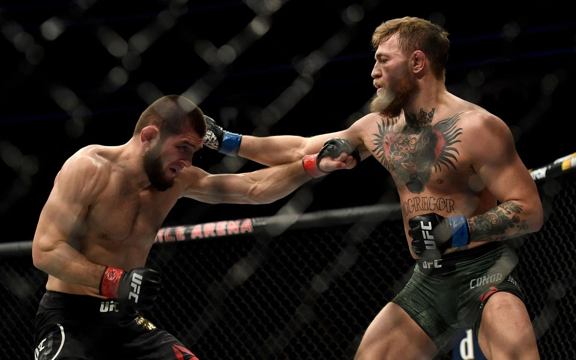 Khabib Nurmagomedov&rsquo;s (left) manager takes aim at Conor McGregor (right). [Image courtesy: Getty]