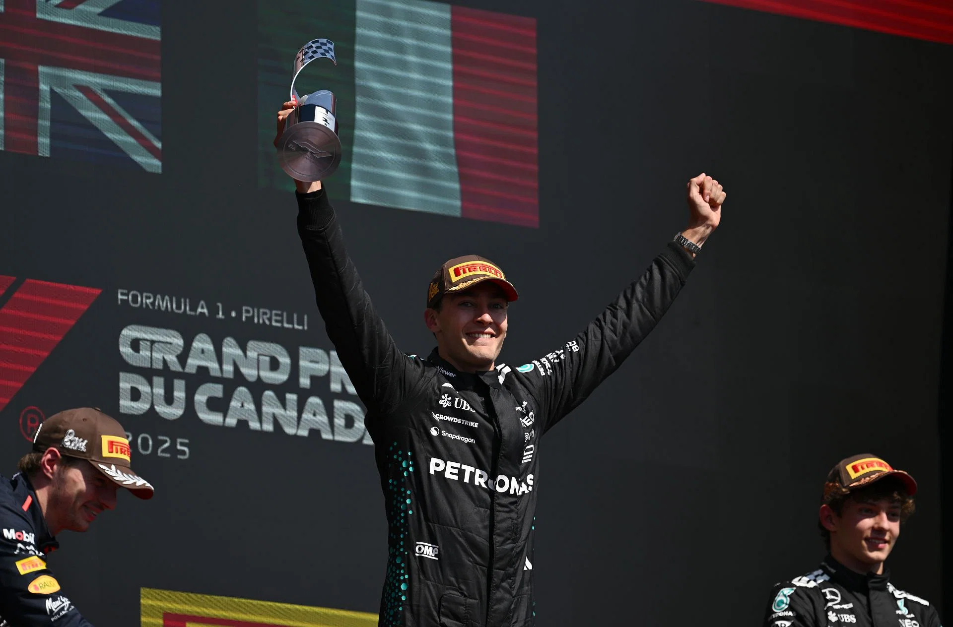 George Russell celebrates his victory in Canada, 2025 (Getty Images)