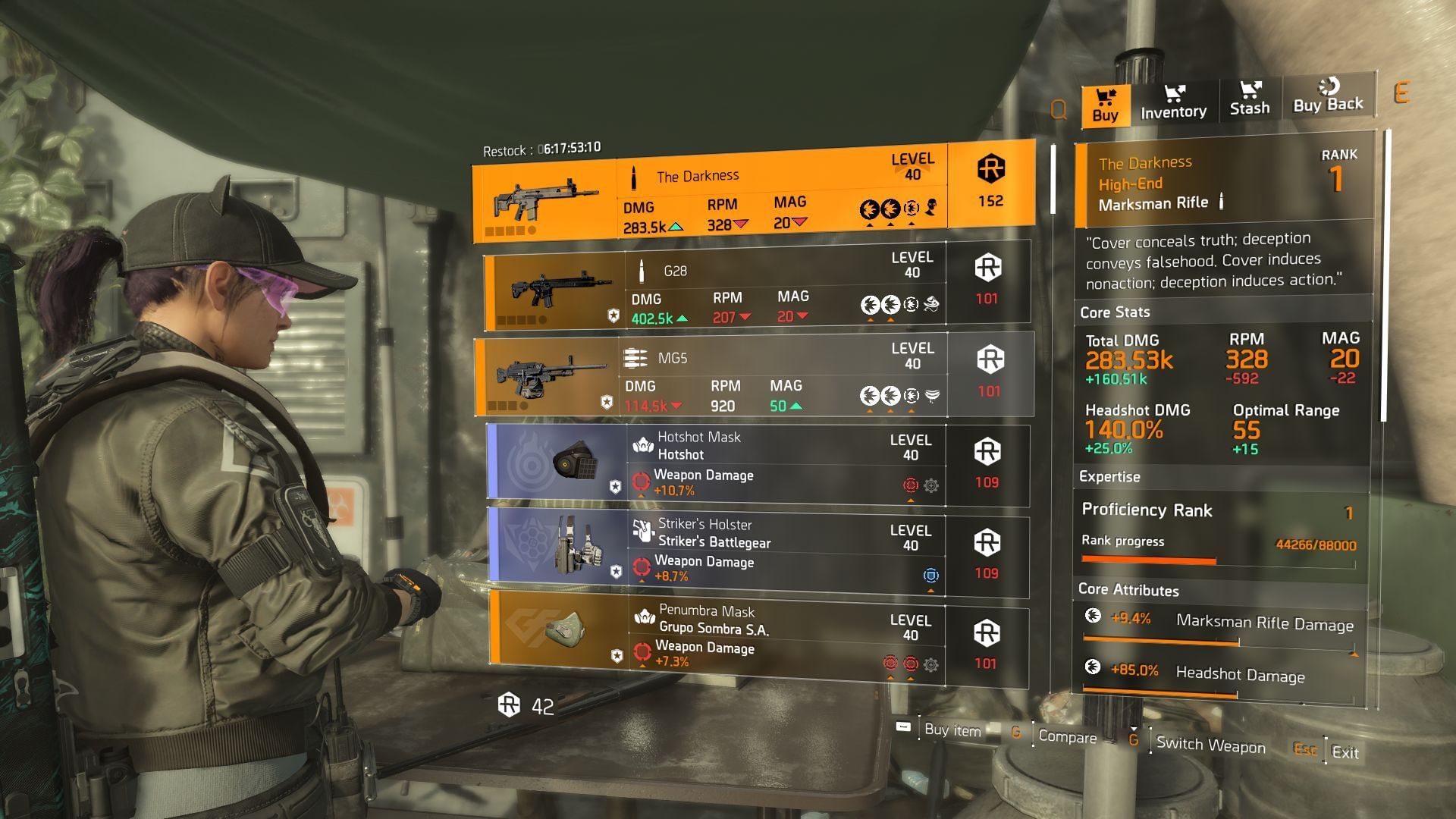 The Division 2 vendor at DZ East (Image via Sportskeeda Gaming || Ubisoft)