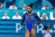 Simone Biles during the 2024 Summer Olympic Games in Paris, France. (Photo via Getty Images)