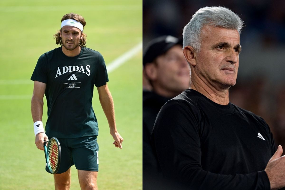 Stefanos Tsitsipas and his father, Apostolos Tsistsipas - Source: Getty
