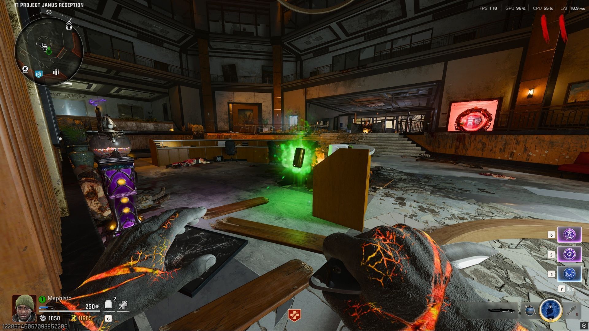 Walk through this power-up to get the random Perk (Image via Sportskeeda Gaming || Activision)