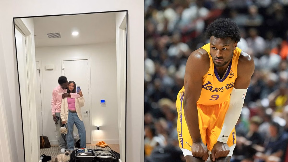 Bronny James' girlfriend Parker Whitfield gushes over Lakers sophomore celebrating their ‘anniversary dinner' with romantic pic
