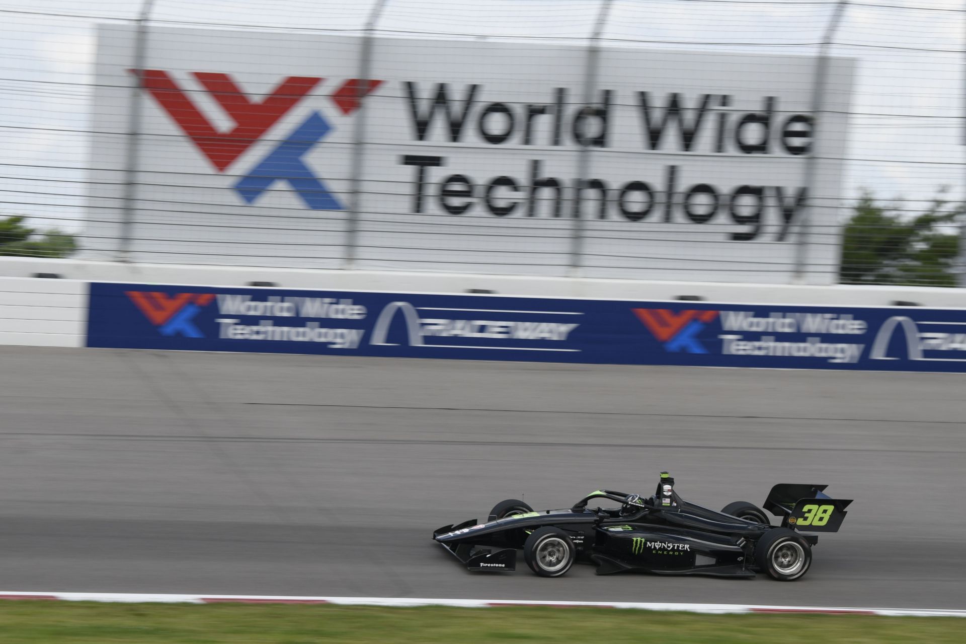 Hailie Deegan (38) during the IndyNXT by Firestone race at Gateway. Source: Getty
