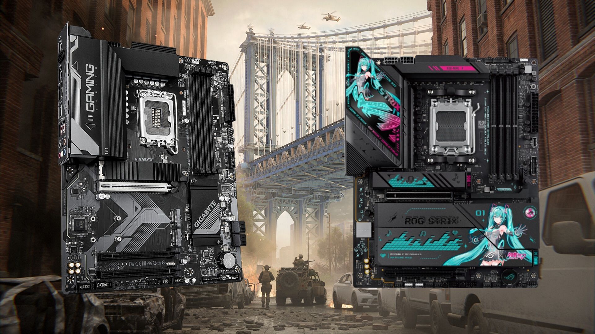 BIOS interface varies with motherboard manufacturer (Image via ASUS || Gigabyte || EA)