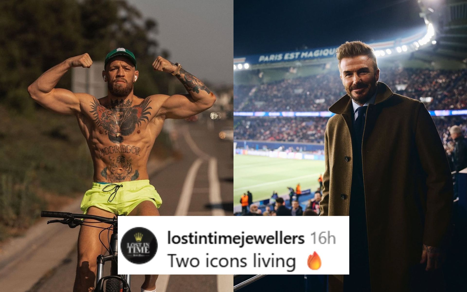 Fans react to Conor McGregor (left) and David Beckham