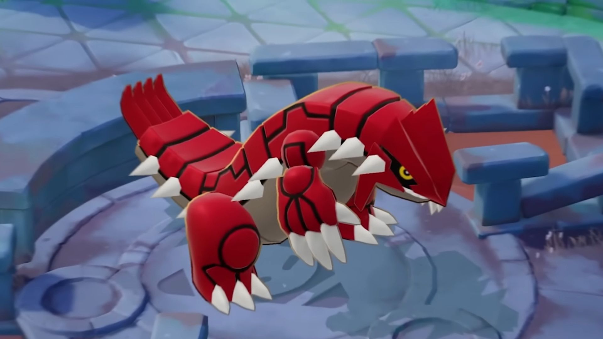 Groudon as revealed in a recent announcment video (Image via The Pokemon Company)