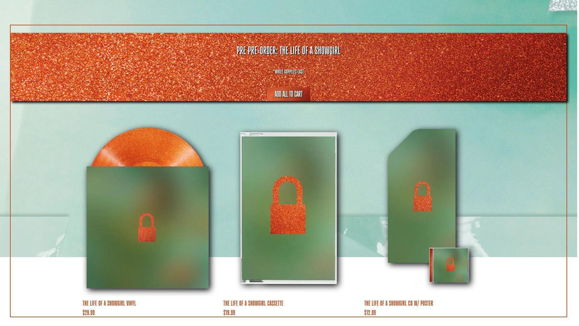 A screenshot of Taylor Swift&#039;s official website (Image via taylorswift.com)