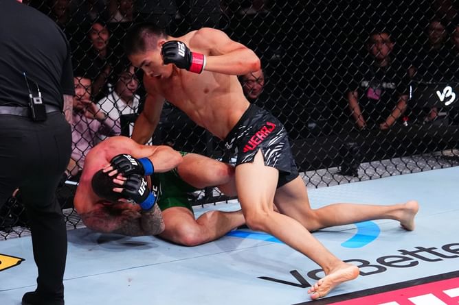 What happened in Taiyilake Nueraji vs Kiefer Crosbie at UFC Shanghai? Breaking down the illegal knee and TKO finish