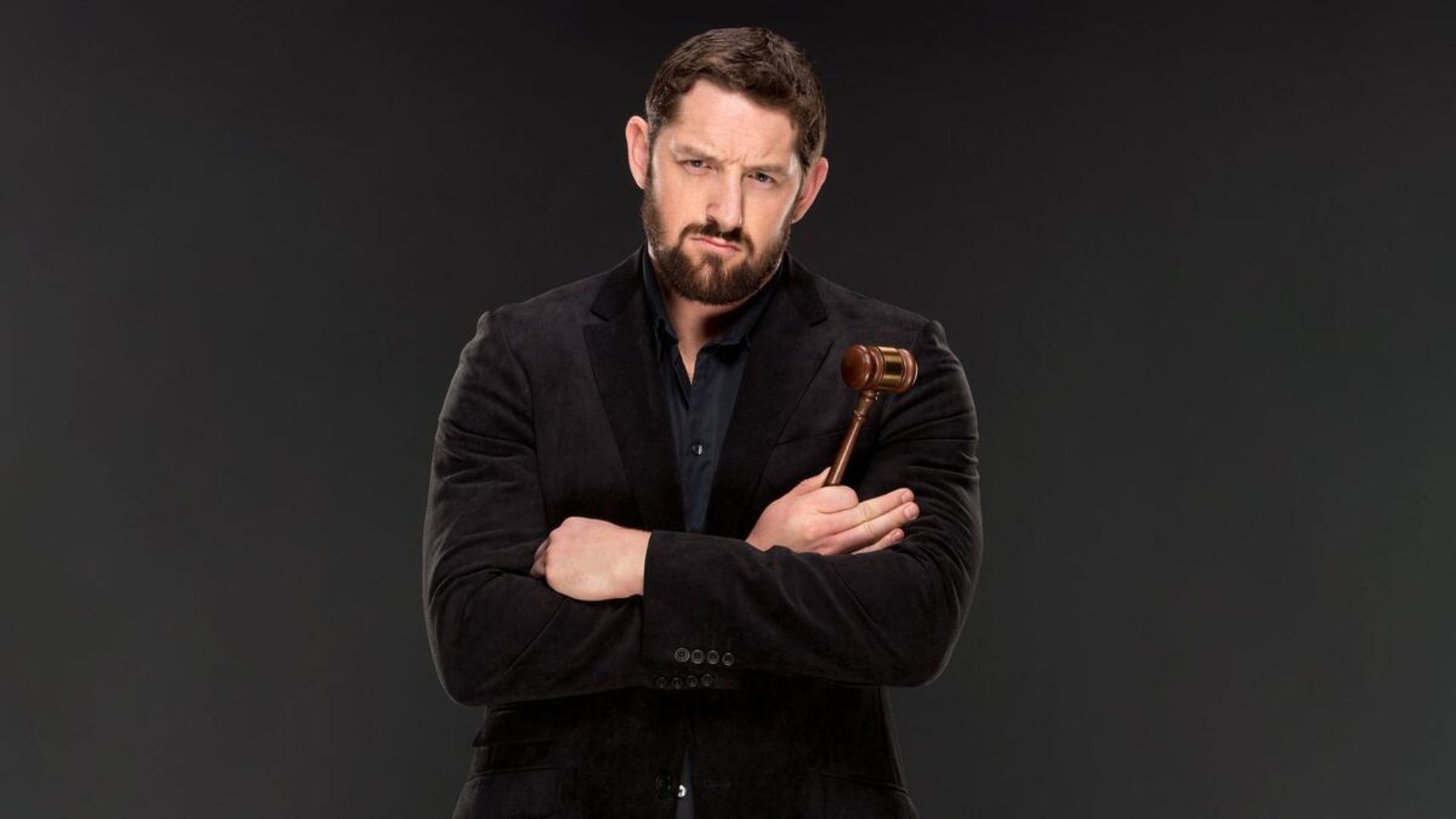 Barrett is a commentator on SmackDown. [Image credit: WWE.com]