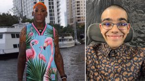 "Love when you get them light-skinned Black b***h": Dennis Rodman seemingly pushes streamer NEON into awkward spot by forcing hand around girlfriend