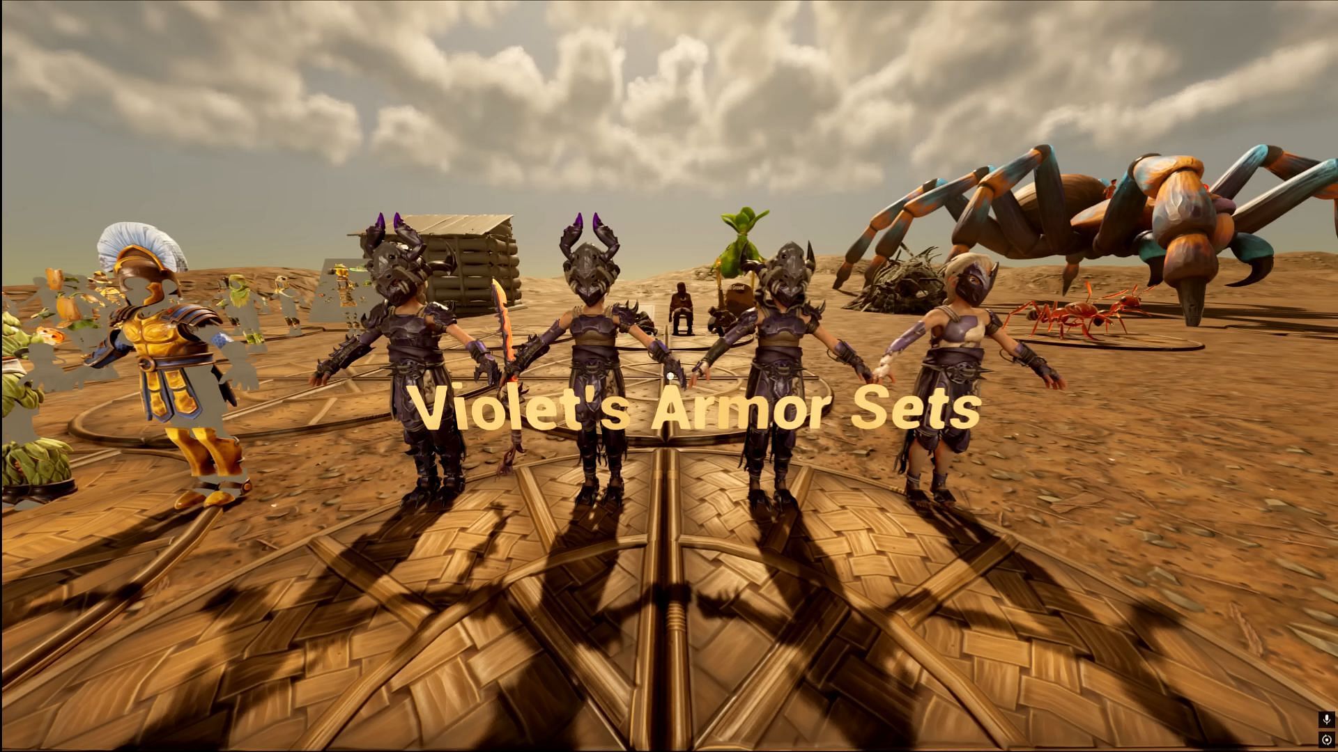 Violet&#039;s Armor set preview (Image via YouTube @JadePGCrafted || Obsidian Entertainment)
