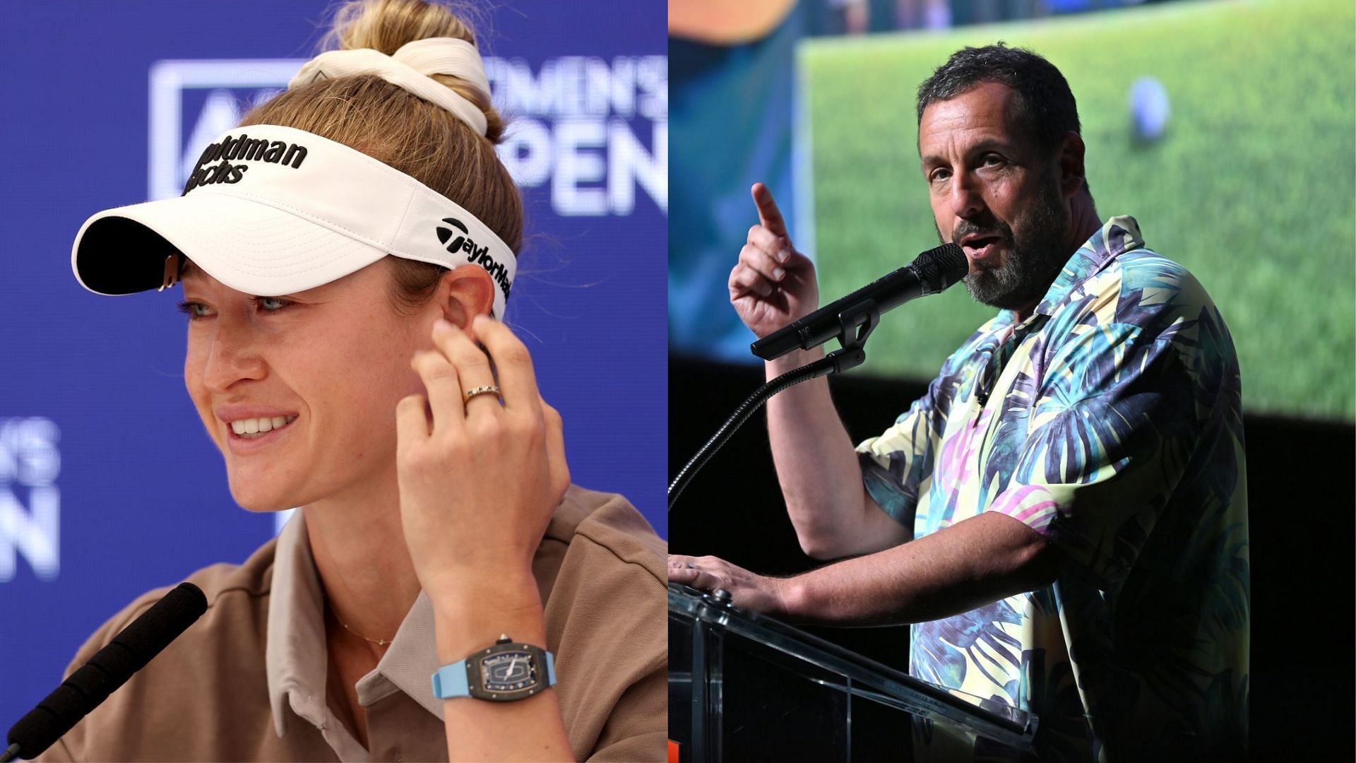 Nelly Korda and Adam Sandler [Image via Getty]