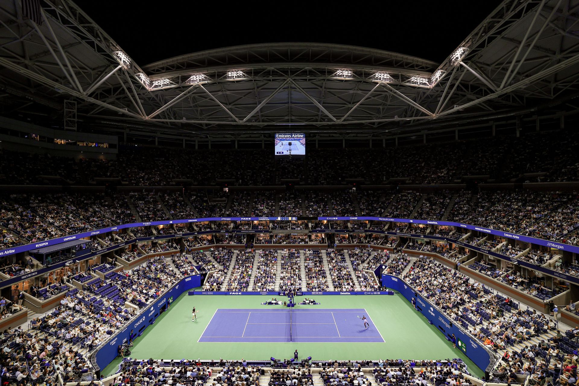 A view of the Arthur Ashe Stadium at the US Open. (Photo: Getty)