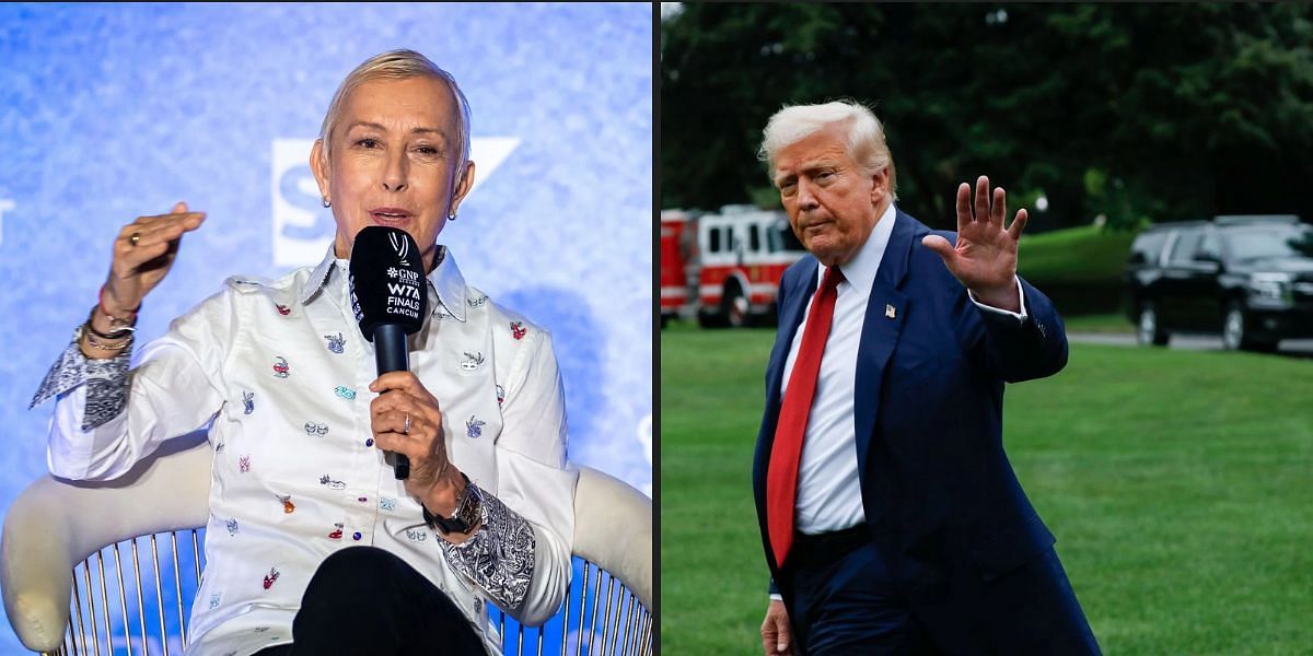 Martina Navratilova has expressed her displeasure with Donald Trump once again. (Photos: Getty)
