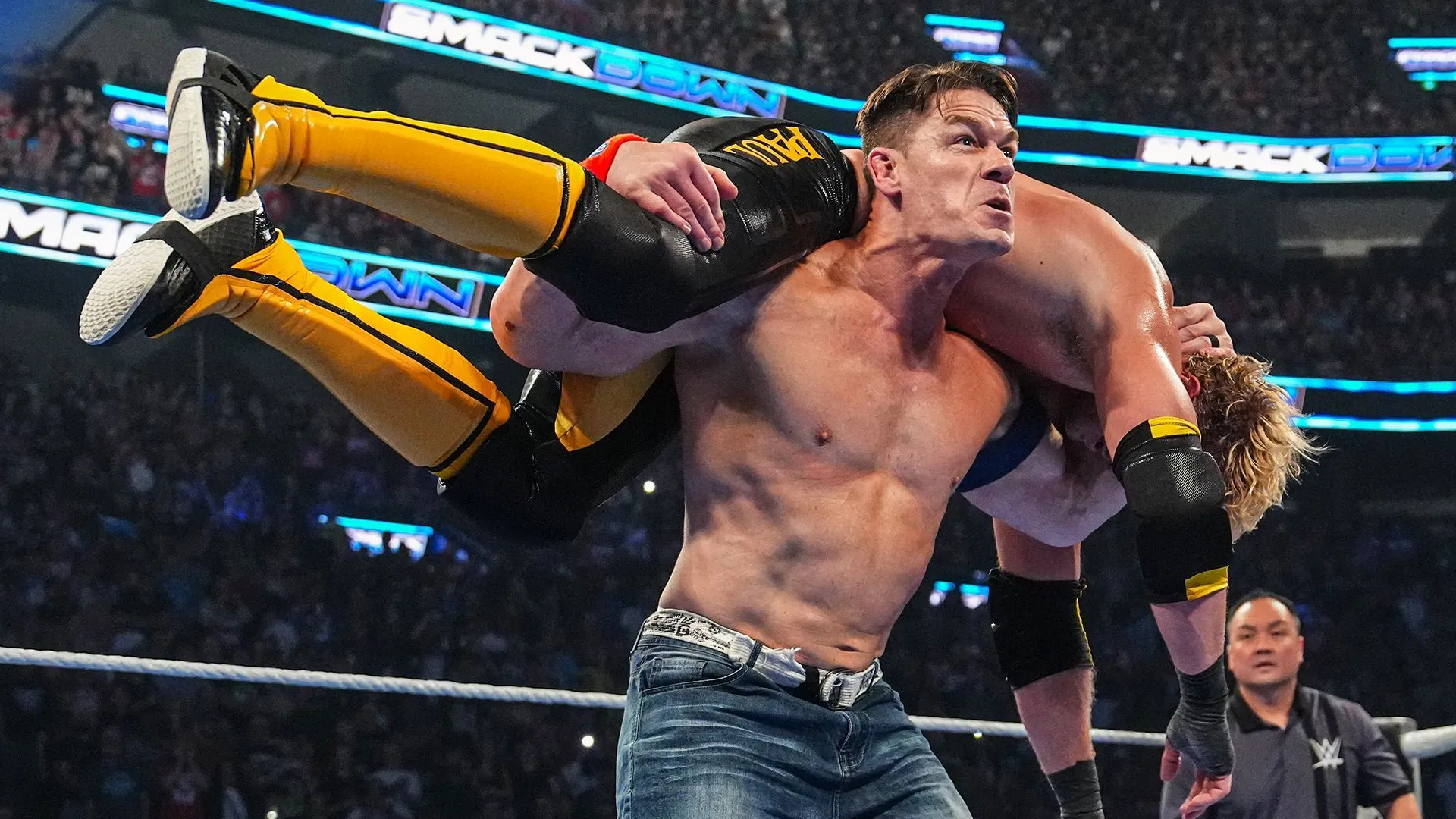 John Cena and Logan Paul on SmackDown [Credit: WWE.com]