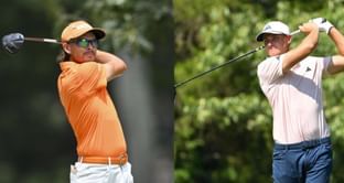 In pictures: Rickie Fowler and Ludvig Aberg pose with pop rock band with 7.1M Instagram followers