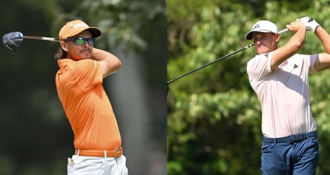 In pictures: Rickie Fowler and Ludvig Aberg pose with pop rock band with 7.1M Instagram followers