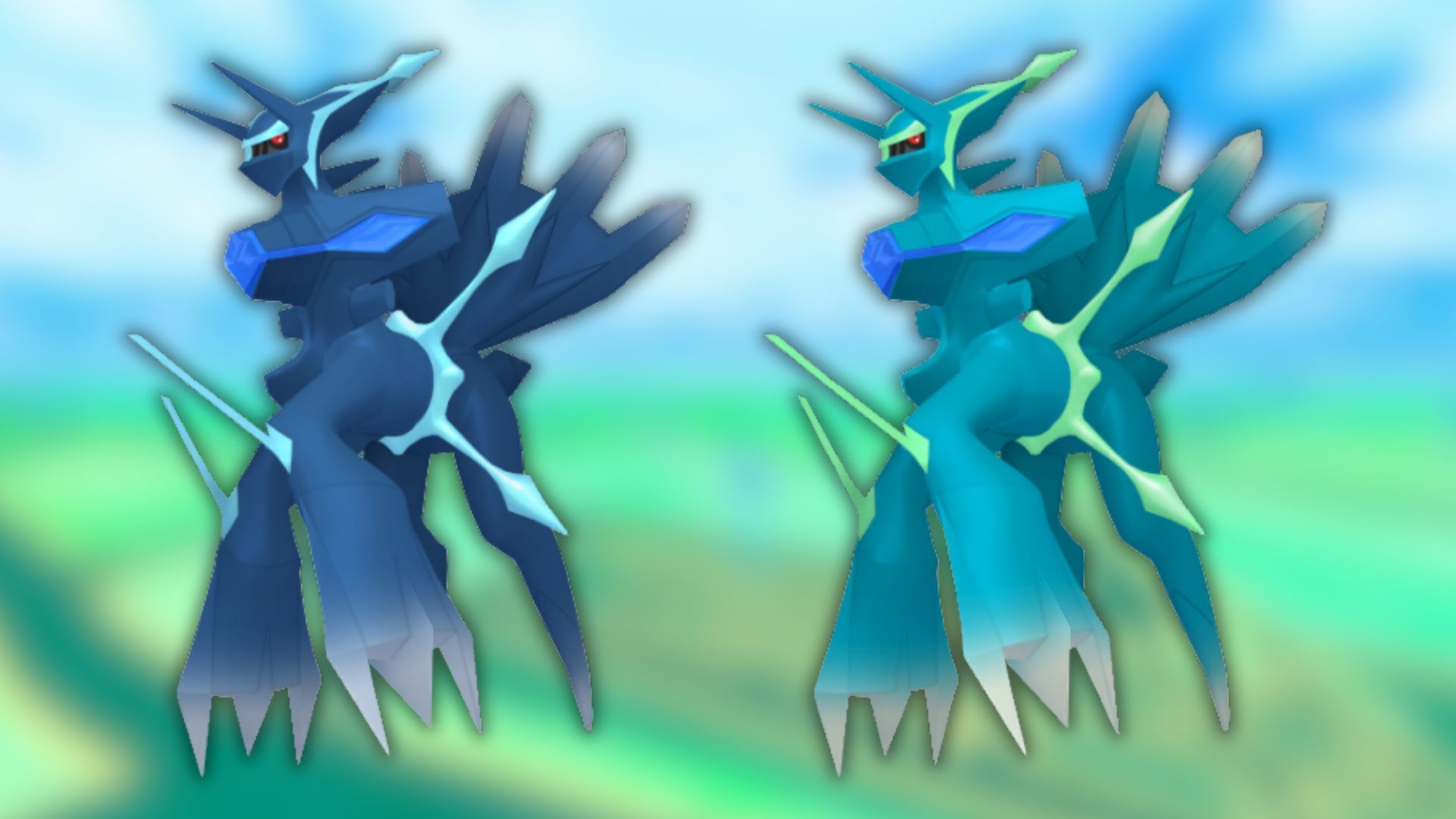 Origin Forme Dialga and its shiny variant (Image via The Pokemon Company)