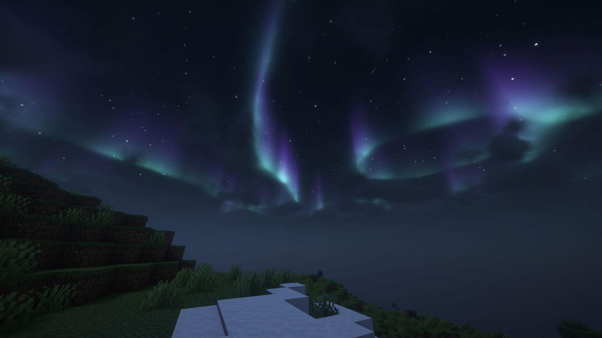 There is an easy way to experience northern lights in Minecraft (Image via Sportskeeda Gaming || Mojang Studios)
