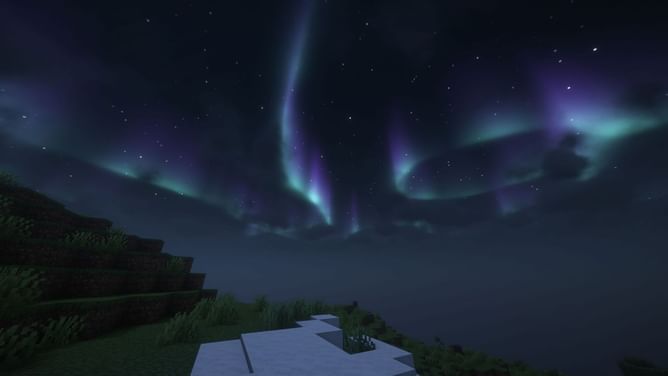 How to add northern lights to Minecraft