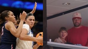 UCLA's Lauren Betts drops 2-word emotional reaction as Taylor Swift and Travis Kelce get engaged