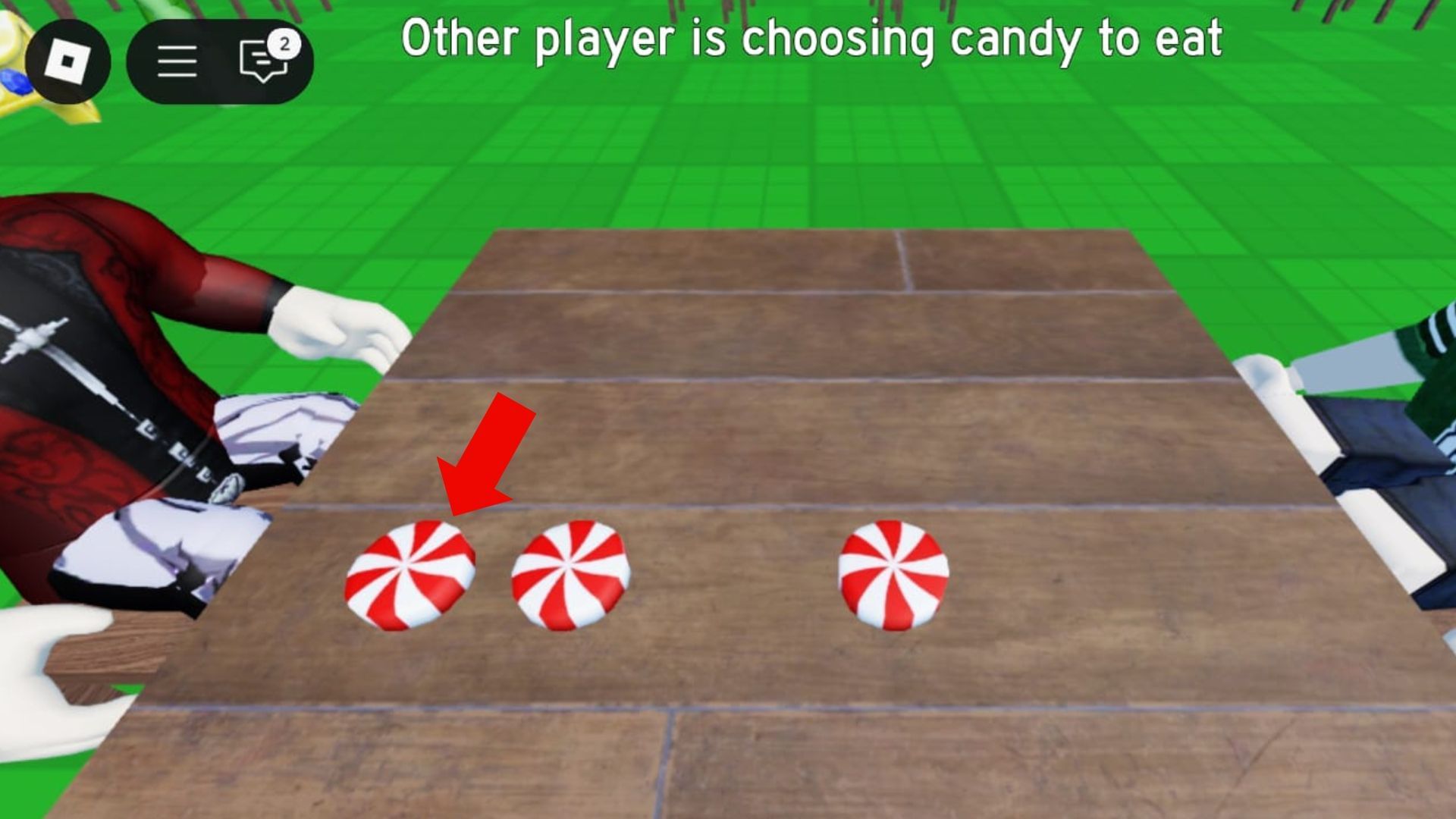 Keep the poisoned candy with other candies (Image via Roblox)