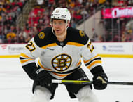 3 candidates for Boston Bruins Bounce Bouce for 2025-26. Hampus Lindholm 7 NHL: Boston Bruins in Carolina Hurricanes - Source: Imagn