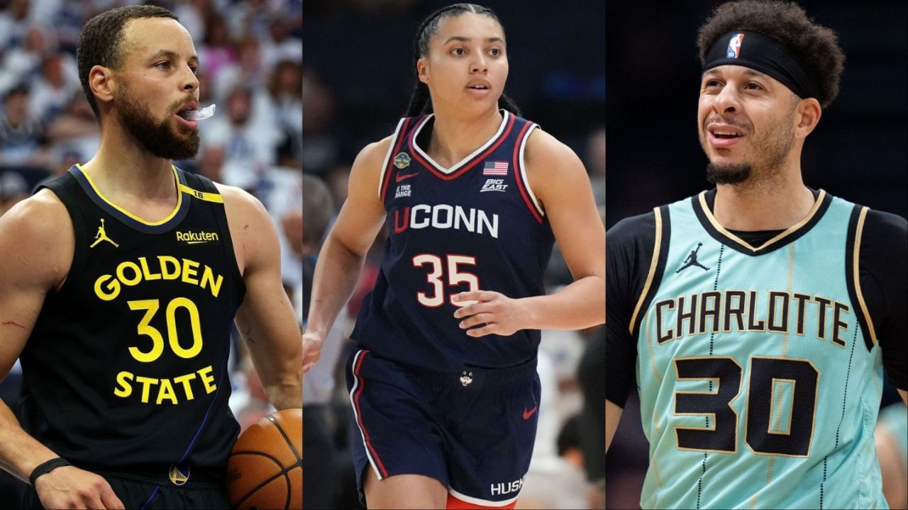Steph Curry was joined by his brother Seth and UConn star Azzi Fudd on his China tour [Picture Credit: Getty]