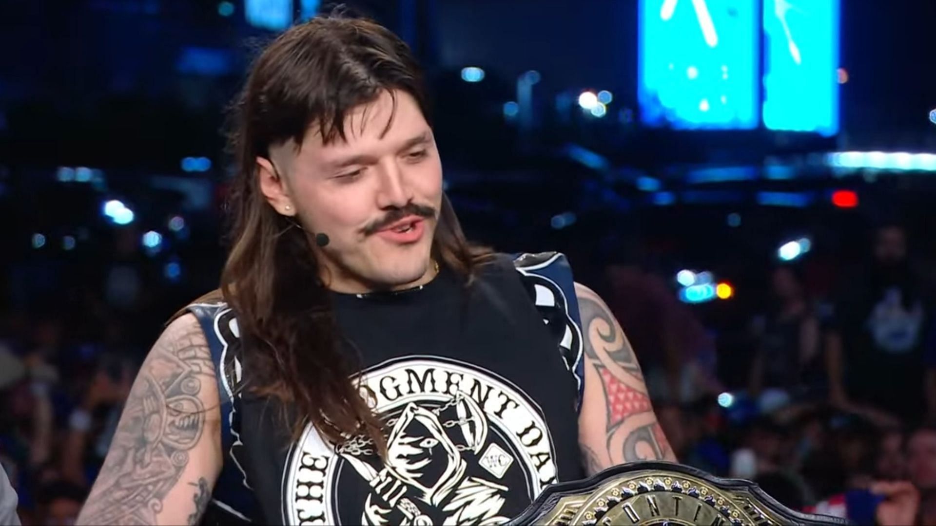 Dominik Mysterio during the SummerSlam Night 2 post-show(Image via WWE
