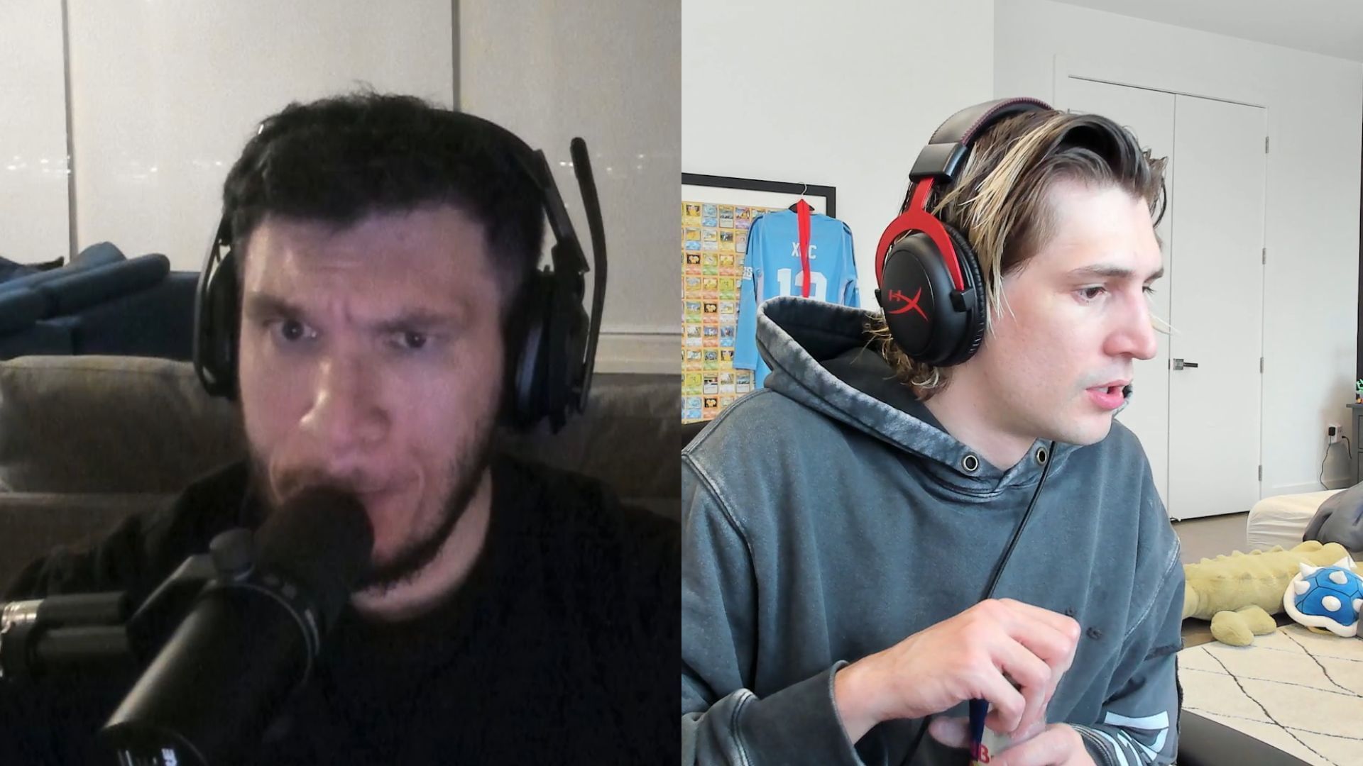 TrainwrecksTV congratulated xQc for winning the Streamer of the Decade award at the Esports awards (Image via Trainwreckstv and xQc/Kick)