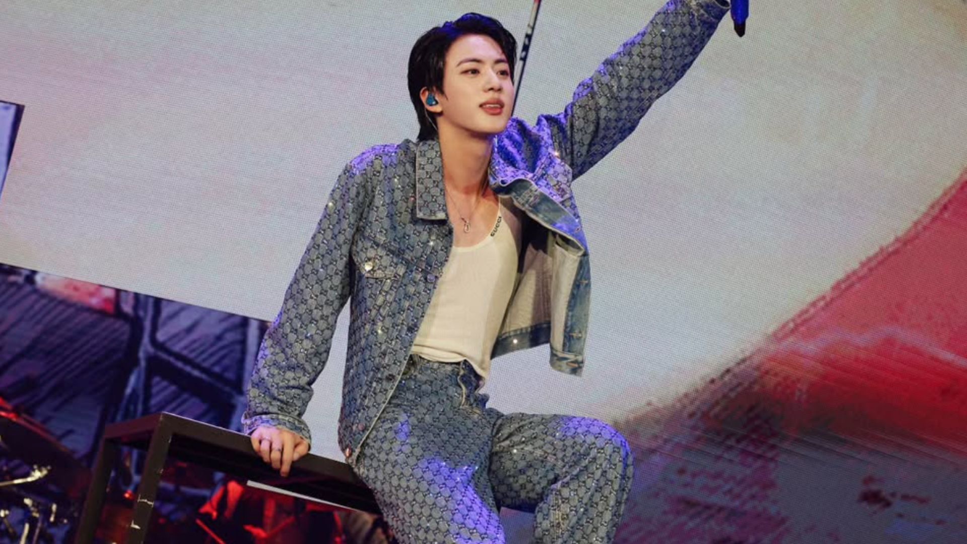 The BTS member at a concert (Image via Instagram/@jin)