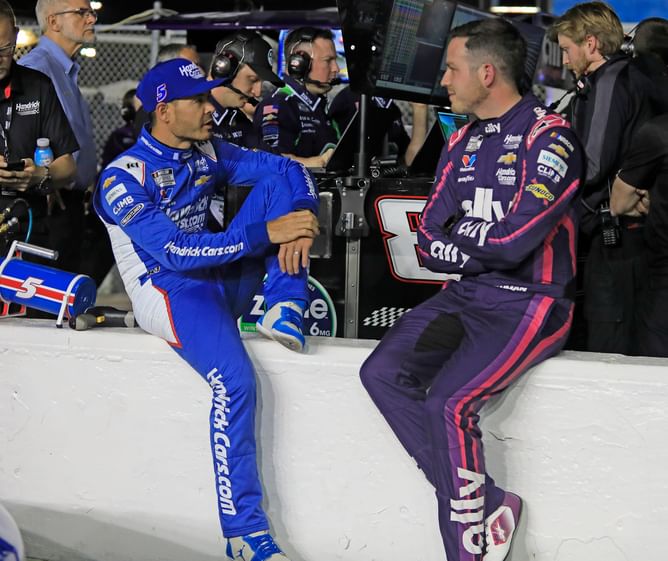 "I'm racing my ass off": Kyle Larson opens up on racing for Alex Bowman in stressful last laps at Daytona