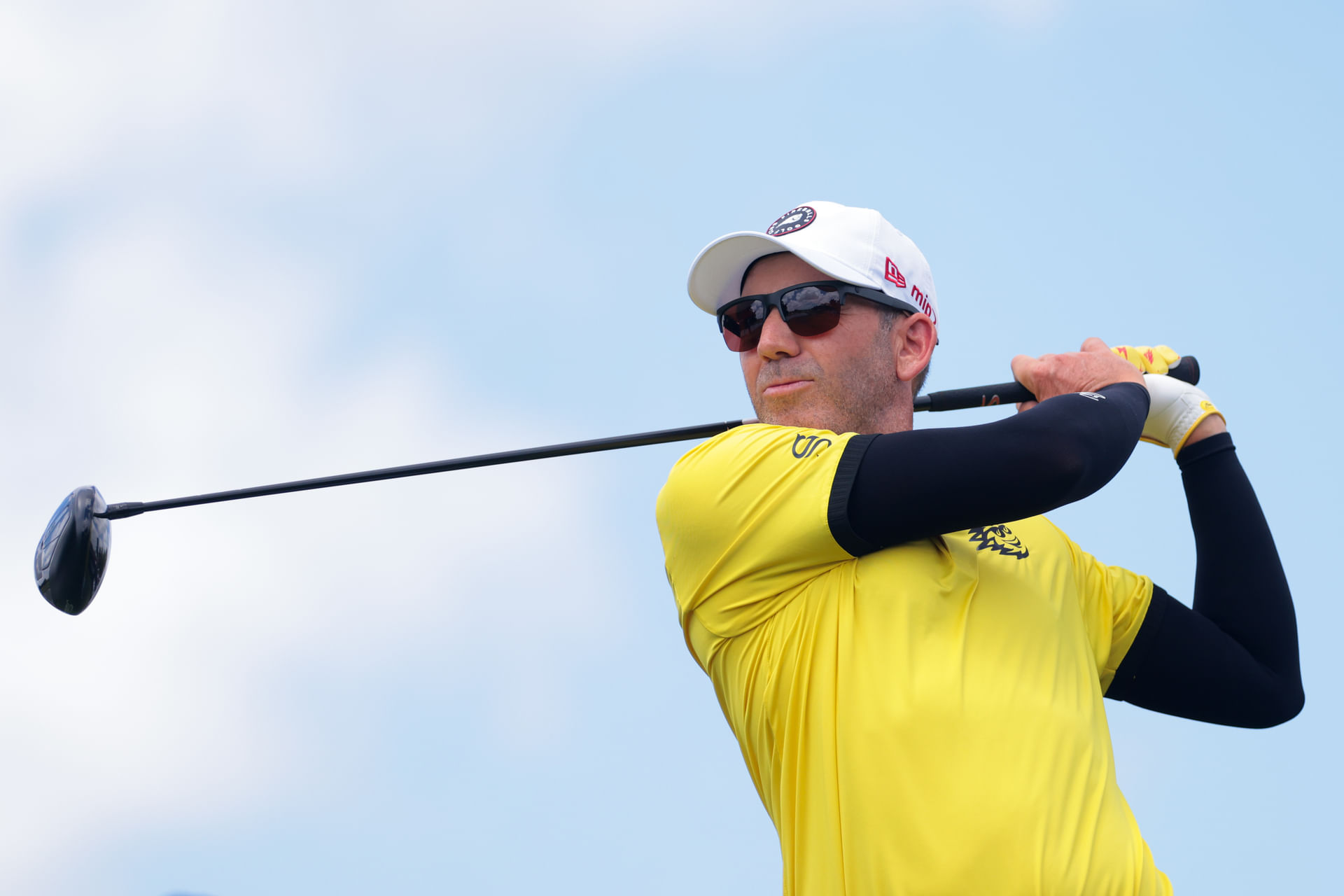 Sergio Garcia tees off at a LIV Golf tournament - Image Source: Imagn