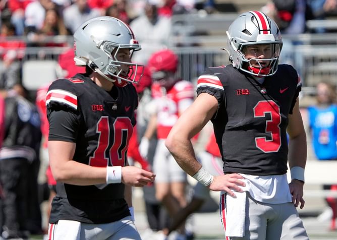 "You’re always looking over your shoulder": Ryan Day shares personal insight as Julian Sayin vs. Lincoln Kienholz battle heats up at Ohio State