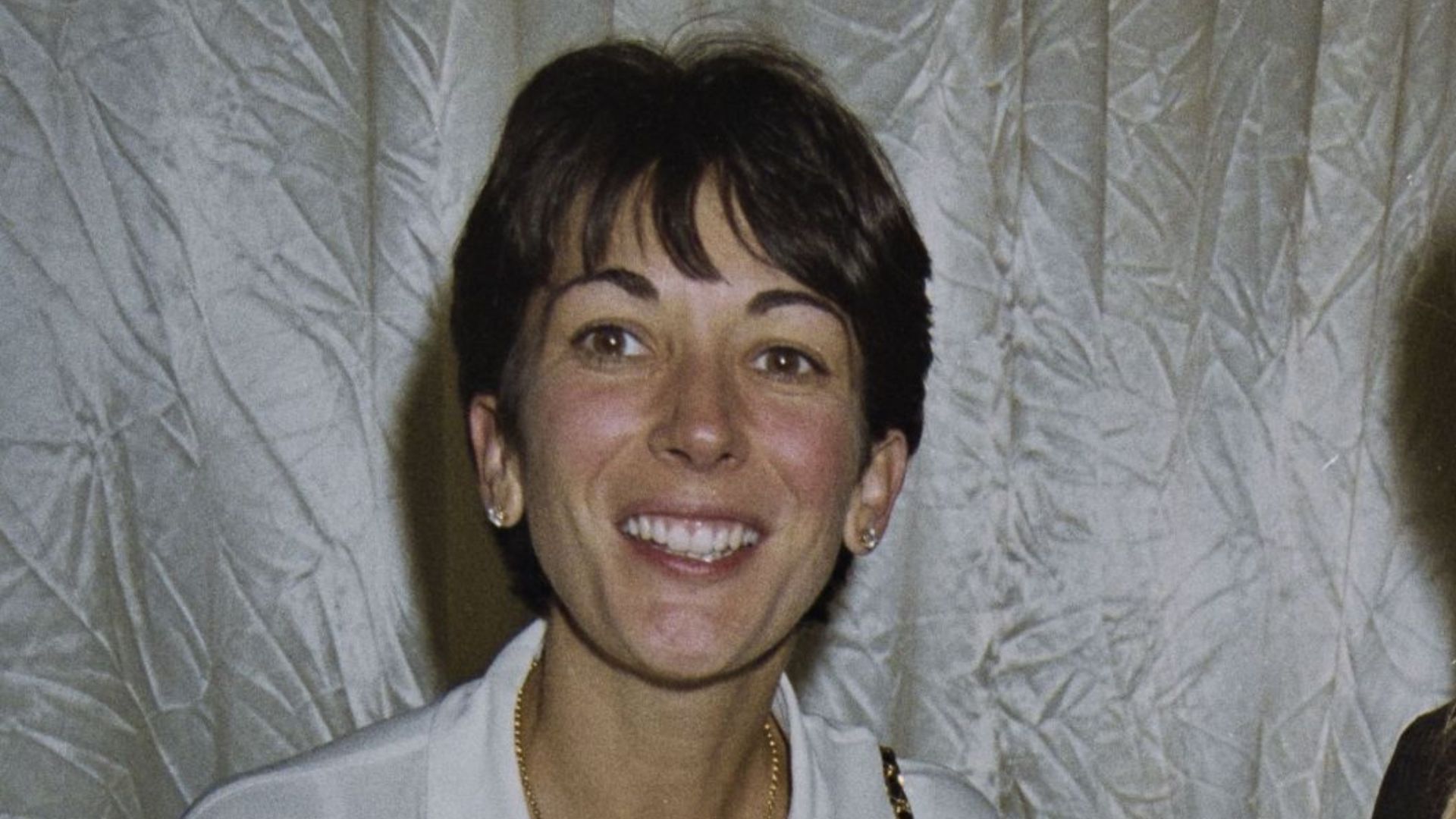 Ghislaine Maxwell attends a party at the Design Museum, London, 8th December 1993 (Image via Getty)
